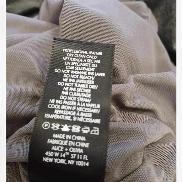 Alice + Olivia Pace Dress In Charcoal  Mini Designer Body Con Size 8 - Picture 11 of 13